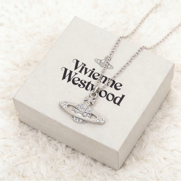 Vivienne Westwood Jewelry - Vivienne Westwood Silver Crystal Orb Necklace